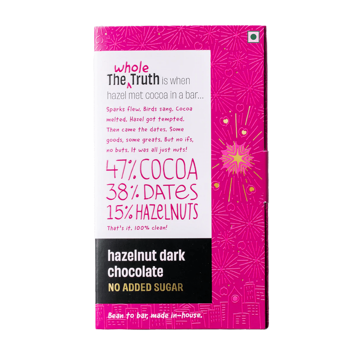 THE WHOLE TRUTH HAZELNUT DARK CHOCOLATE SF 80GM