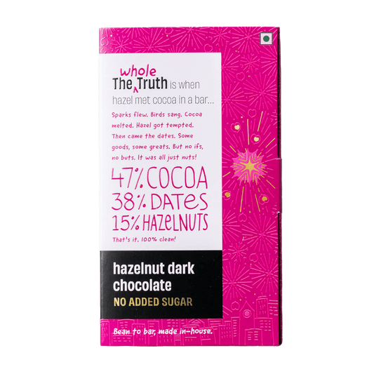 THE WHOLE TRUTH HAZELNUT DARK CHOCOLATE SF 80GM