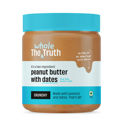 THE WHOLE TRUTH PEANUT BUTTER WITH DATES CRUNCHY 325 GM