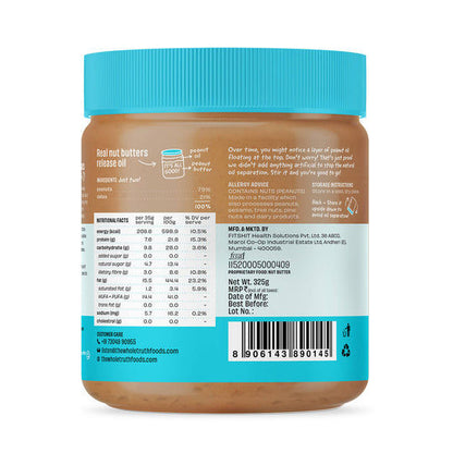 THE WHOLE TRUTH PEANUT BUTTER WITH DATES CRUNCHY 325 GM