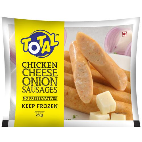 TOTAL CHICKEN CHEESE ONION SAUSAGES 250 GM