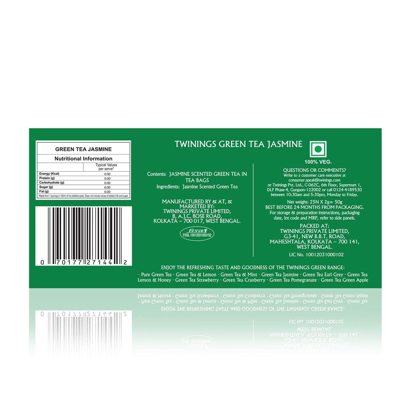 TWININGS GREEN TEA JASMINE 50 GM