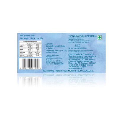 TWININGS PURE CAMOMILE 25GM