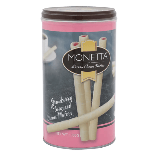 MONETTA STRAWBERRY WAFERS 300 GM