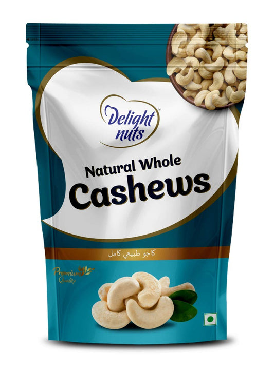 DELIGHT NUTS NATURAL WHOLE CASHEWS 200 GM