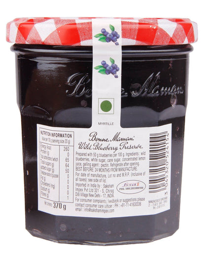 BONNE MAMAN WIID BLUEBERRY PRESERVE 370 GM TGO9 