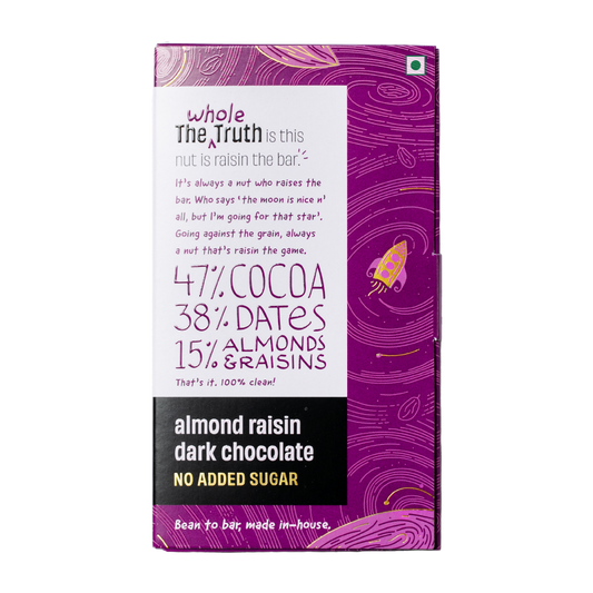 THE WHOLE TRUTH ALMOND RAISIN DARK CHOCOLATE 80GM