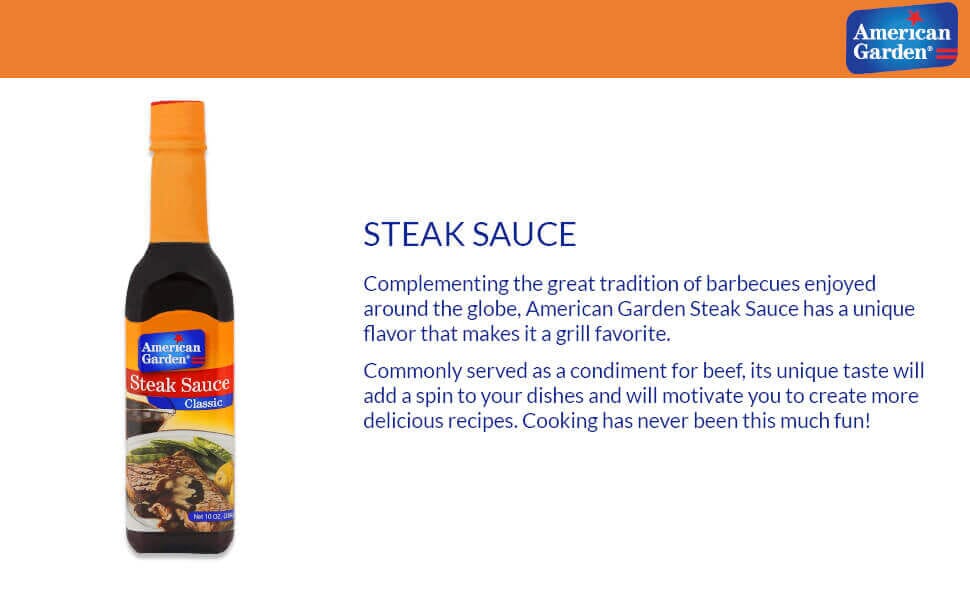 AMERICAN GARDEN STEAK SAUCE 284 GM TGO9 